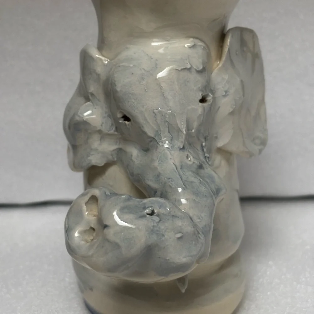 Elephantnt Art Pottery Vase Signed “Bryant”